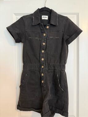 Show Me Your Mumu Cannon Romper - Washed Black